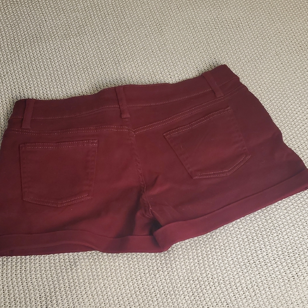 No Boundaries Red Jean Shorts High Cut Denim - Picture 4 of 6
